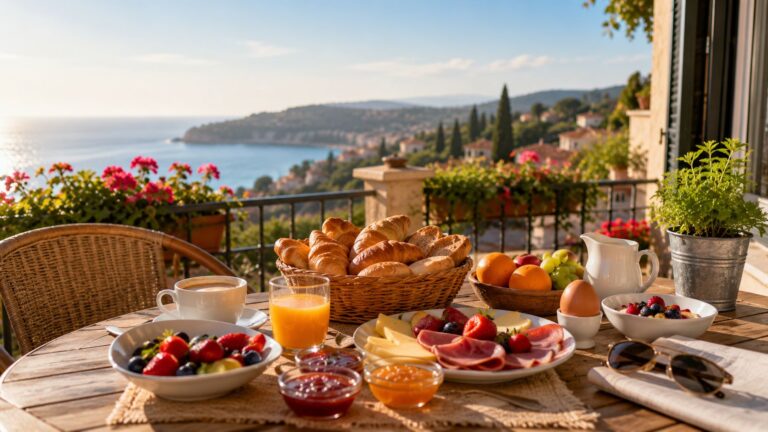 Les bienfaits d'un petit-déjeuner en terrasse pendant les vacances